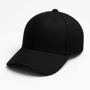 Klassische 6-Panel Cap – Schwarz