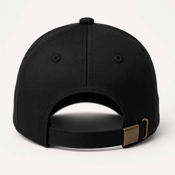 Klassische 6-Panel Cap – Schwarz – Bild 2