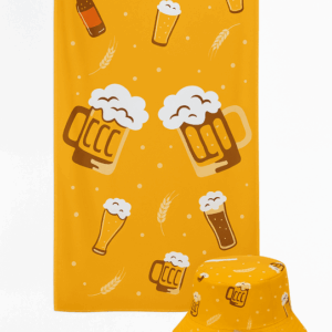Bier-Design Sommer-Set – Hut + Handtuch