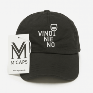 "VINO NIE NO" Cap – schwarzes Statement aus 100% Baumwolle